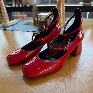 Mango Red Patent Leather Heels